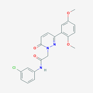 molecular formula C20H18ClN3O4 B2567869 N-(3-chlorophenyl)-2-[3-(2,5-dimethoxyphenyl)-6-oxo-1,6-dihydropyridazin-1-yl]acetamide CAS No. 899740-16-0