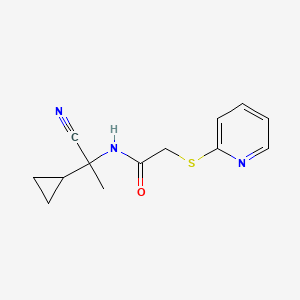 N-(1-cyano-1-cyclopropylethyl)-2-pyridin-2-ylsulfanylacetamide