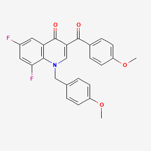 6,8-Difluoro-3-(4-methoxybenzoyl)-1-[(4-methoxyphenyl)methyl]-1,4-dihydroquinolin-4-one