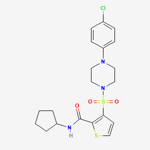 3-{[4-(4-chlorophenyl)piperazin-1-yl]sulfonyl}-N-cyclopentylthiophene-2-carboxamide