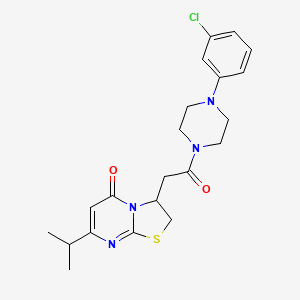 3-(2-(4-(3-chlorophenyl)piperazin-1-yl)-2-oxoethyl)-7-isopropyl-2H-thiazolo[3,2-a]pyrimidin-5(3H)-one