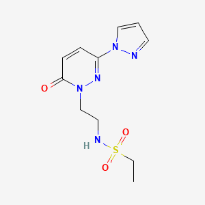 N-(2-(6-oxo-3-(1H-pyrazol-1-yl)pyridazin-1(6H)-yl)ethyl)ethanesulfonamide