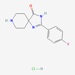 2-(4-Fluorophenyl)-1,3,8-triazaspiro[4.5]dec-1-en-4-one hydrochloride