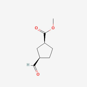 molecular formula C8H12O3 B2567956 methyl (1S,3R)-3-formylcyclopentane-1-carboxylate CAS No. 65553-68-6