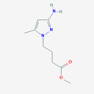 molecular formula C9H15N3O2 B2567967 methyl 4-(3-amino-5-methyl-1H-pyrazol-1-yl)butanoate CAS No. 956437-83-5
