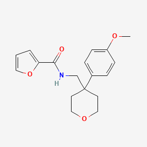 molecular formula C18H21NO4 B2567972 N-{[4-(4-Methoxyphenyl)oxan-4-YL]methyl}furan-2-carboxamide CAS No. 633284-07-8