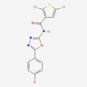 2,5-dichloro-N-[5-(4-fluorophenyl)-1,3,4-oxadiazol-2-yl]-3-thiophenecarboxamide