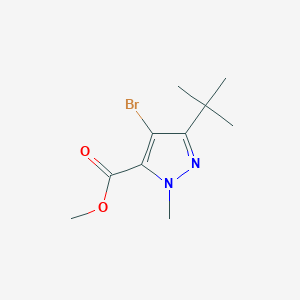 molecular formula C10H15BrN2O2 B2567992 methyl 4-bromo-3-(tert-butyl)-1-methyl-1H-pyrazole-5-carboxylate CAS No. 1262865-52-0