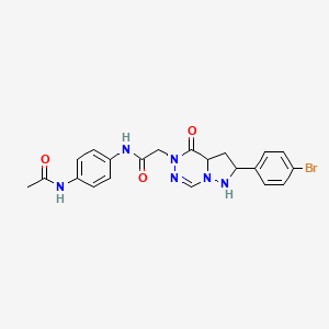 2-[2-(4-bromophenyl)-4-oxo-4H,5H-pyrazolo[1,5-d][1,2,4]triazin-5-yl]-N-(4-acetamidophenyl)acetamide