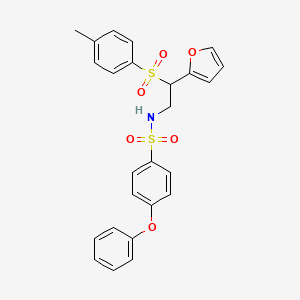 N-(2-(furan-2-yl)-2-tosylethyl)-4-phenoxybenzenesulfonamide