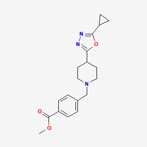 Methyl 4-((4-(5-cyclopropyl-1,3,4-oxadiazol-2-yl)piperidin-1-yl)methyl)benzoate