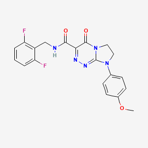 molecular formula C20H17F2N5O3 B2568004 N-(2,6-difluorobenzyl)-8-(4-methoxyphenyl)-4-oxo-4,6,7,8-tetrahydroimidazo[2,1-c][1,2,4]triazine-3-carboxamide CAS No. 946361-25-7