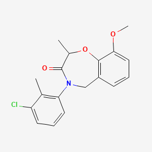 4-(3-Chloro-2-methylphenyl)-9-methoxy-2-methyl-5H-1,4-benzoxazepin-3-one