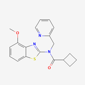molecular formula C19H19N3O2S B2568011 N-(4-methoxybenzo[d]thiazol-2-yl)-N-(pyridin-2-ylmethyl)cyclobutanecarboxamide CAS No. 1170842-70-2