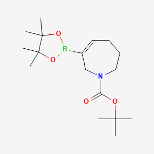 molecular formula C17H30BNO4 B2568078 tert-Butyl 6-(4,4,5,5-tetramethyl-1,3,2-dioxaborolan-2-yl)-2,3,4,7-tetrahydro-1H-azepine-1-carboxylate CAS No. 2489456-34-8