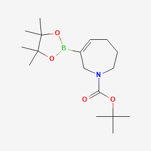 B2568078 tert-Butyl 6-(4,4,5,5-tetramethyl-1,3,2-dioxaborolan-2-yl)-2,3,4,7-tetrahydro-1H-azepine-1-carboxylate CAS No. 2489456-34-8