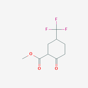 molecular formula C9H11F3O3 B2568103 Methyl 2-oxo-5-(trifluoromethyl)cyclohexanecarboxylate CAS No. 1035637-10-5