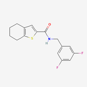 molecular formula C16H15F2NOS B2568106 N-[(3,5-difluorophenyl)methyl]-4,5,6,7-tetrahydro-1-benzothiophene-2-carboxamide CAS No. 1252903-62-0