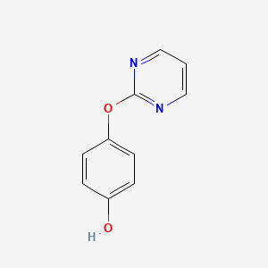 molecular formula C10H8N2O2 B2568113 4-(Pyrimidin-2-yloxy)phenol CAS No. 102194-72-9