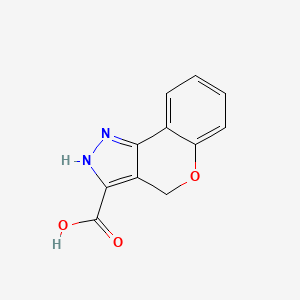 molecular formula C11H8N2O3 B2568114 1,4-Dihydrochromeno[4,3-c]pyrazole-3-carboxylic acid 