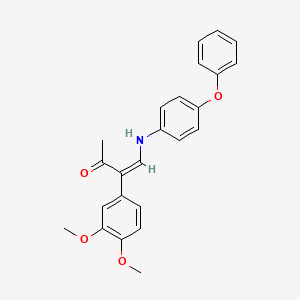 molecular formula C24H23NO4 B2568153 (3Z)-3-(3,4-dimethoxyphenyl)-4-[(4-phenoxyphenyl)amino]but-3-en-2-one CAS No. 339017-40-2