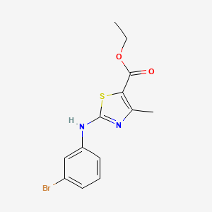 molecular formula C13H13BrN2O2S B2568195 Ethyl 2-[(3-bromophenyl)amino]-4-methyl-1,3-thiazole-5-carboxylate CAS No. 1797685-21-2