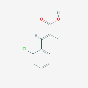 molecular formula C10H9ClO2 B256820 3-(2-Chlorophenyl)-2-methylprop-2-enoic acid 