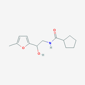 molecular formula C13H19NO3 B2568208 N-[2-hydroxy-2-(5-methylfuran-2-yl)ethyl]cyclopentanecarboxamide CAS No. 1257550-29-0