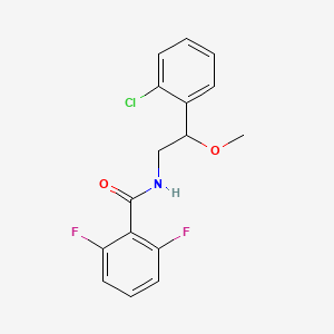 molecular formula C16H14ClF2NO2 B2568383 N-[2-(2-chlorophenyl)-2-methoxyethyl]-2,6-difluorobenzamide CAS No. 1795472-39-7