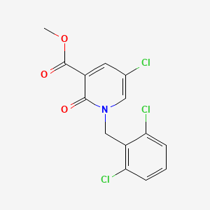 molecular formula C14H10Cl3NO3 B2568400 Methyl 5-chloro-1-(2,6-dichlorobenzyl)-2-oxo-1,2-dihydro-3-pyridinecarboxylate CAS No. 339009-01-7