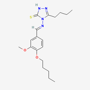 3-butyl-4-[(E)-(3-methoxy-4-pentoxyphenyl)methylideneamino]-1H-1,2,4-triazole-5-thione