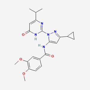 N-(3-cyclopropyl-1-(4-isopropyl-6-oxo-1,6-dihydropyrimidin-2-yl)-1H-pyrazol-5-yl)-3,4-dimethoxybenzamide