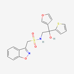 1-(benzo[d]isoxazol-3-yl)-N-(2-(furan-3-yl)-2-hydroxy-2-(thiophen-2-yl)ethyl)methanesulfonamide
