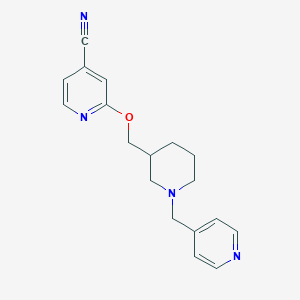2-[[1-(Pyridin-4-ylmethyl)piperidin-3-yl]methoxy]pyridine-4-carbonitrile