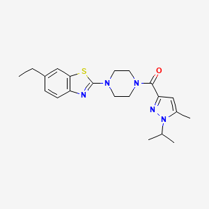 (4-(6-ethylbenzo[d]thiazol-2-yl)piperazin-1-yl)(1-isopropyl-5-methyl-1H-pyrazol-3-yl)methanone