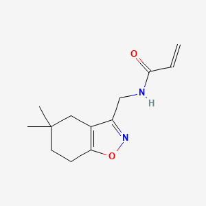molecular formula C13H18N2O2 B2568496 N-[(5,5-dimethyl-4,5,6,7-tetrahydro-1,2-benzoxazol-3-yl)methyl]prop-2-enamide CAS No. 2411236-27-4