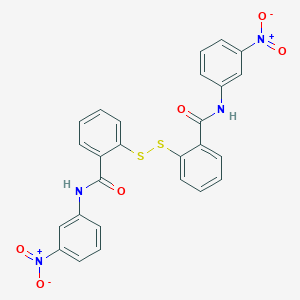 molecular formula C26H18N4O6S2 B025685 2,2'-Dithiobis(N-(3-nitrophenyl)benzamide) CAS No. 19602-86-9