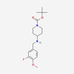 molecular formula C18H27FN2O3 B2568502 tert-Butyl 4-(3-fluoro-4-methoxybenzylamino)piperidine-1-carboxylate CAS No. 1349717-80-1