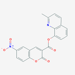 2-methylquinolin-8-yl 6-nitro-2-oxo-2H-chromene-3-carboxylate