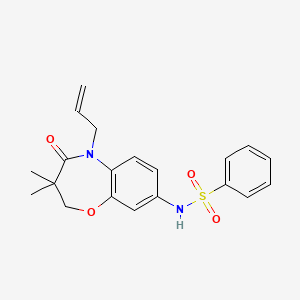 N-(5-allyl-3,3-dimethyl-4-oxo-2,3,4,5-tetrahydrobenzo[b][1,4]oxazepin-8-yl)benzenesulfonamide