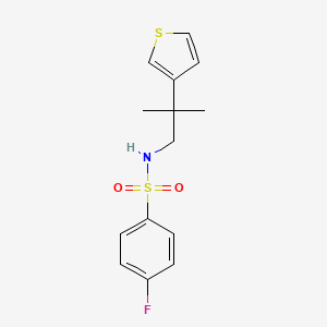 4-fluoro-N-(2-methyl-2-(thiophen-3-yl)propyl)benzenesulfonamide