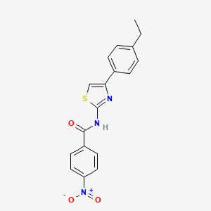 N-[4-(4-ethylphenyl)-1,3-thiazol-2-yl]-4-nitrobenzamide