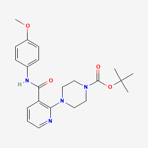 Tert-butyl 4-[3-[(4-methoxyphenyl)carbamoyl]pyridin-2-yl]piperazine-1-carboxylate