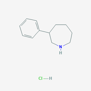 molecular formula C12H18ClN B2568565 3-phenylazepane hydrochloride CAS No. 676495-76-4
