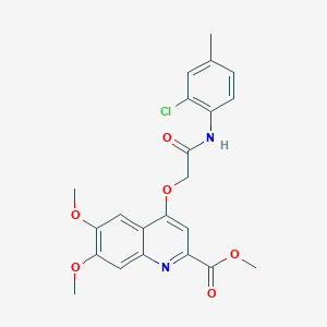 Methyl 4-(2-((2-chloro-4-methylphenyl)amino)-2-oxoethoxy)-6,7-dimethoxyquinoline-2-carboxylate
