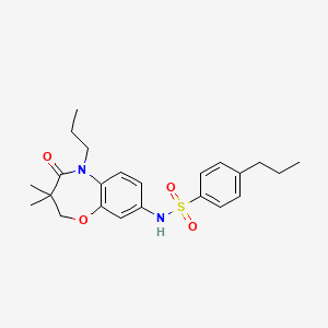 N-(3,3-dimethyl-4-oxo-5-propyl-2,3,4,5-tetrahydrobenzo[b][1,4]oxazepin-8-yl)-4-propylbenzenesulfonamide