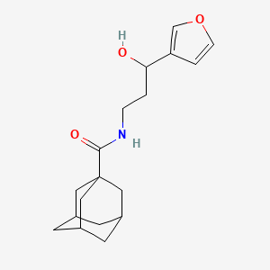 molecular formula C18H25NO3 B2568573 N-[3-(furan-3-yl)-3-hydroxypropyl]adamantane-1-carboxamide CAS No. 1428379-35-4