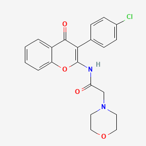 N-[3-(4-chlorophenyl)-4-oxochromen-2-yl]-2-morpholin-4-ylacetamide