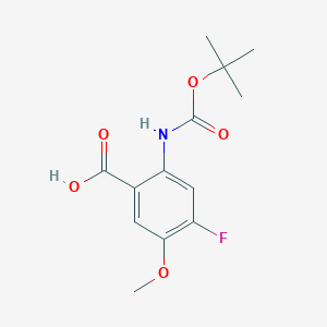 4-Fluoro-5-methoxy-2-[(2-methylpropan-2-yl)oxycarbonylamino]benzoic acid