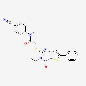 molecular formula C23H18N4O2S2 B2568584 N-cyclopentyl-4-[2-(2-methyl-3H-imidazo[4,5-b]pyridin-3-yl)ethyl]piperazine-1-carboxamide CAS No. 1206990-68-2